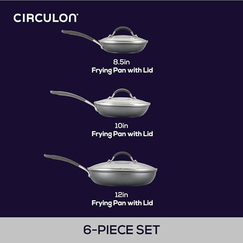 A1 Series Nonstick Induction Frying Pan Set, 6-Piece, Graphite - view 3