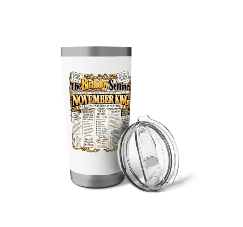 November Birthday King Born November Front Page Newspaper Stainless Steel Insulated Tumbler - view 5
