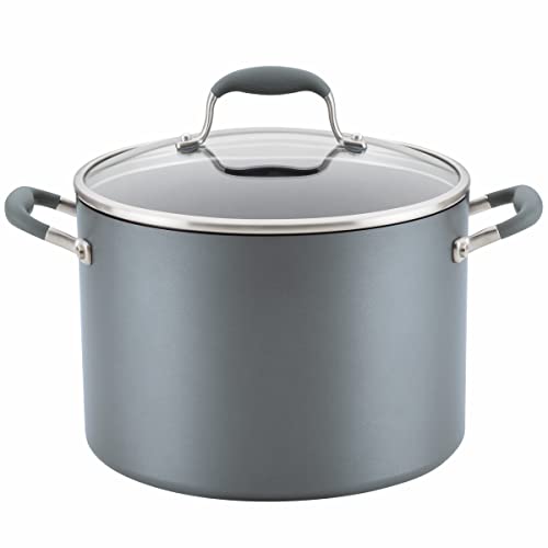 Advanced Home Hard-Anodized Nonstick Stockpot with Lid, 10 Qt