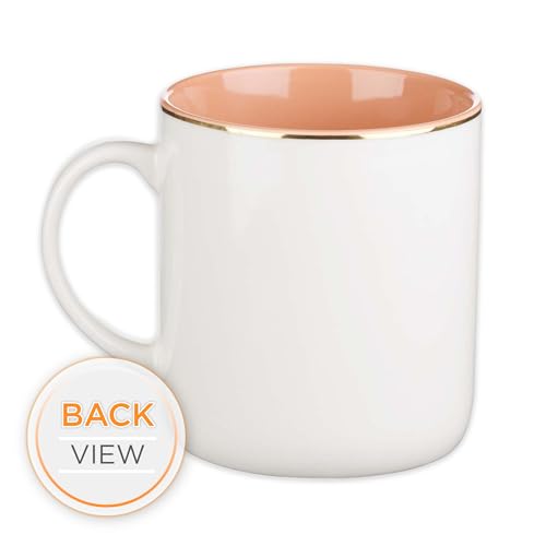 Floral Ceramic Coffee Mug with Gold Rim, 14 oz. - view 6