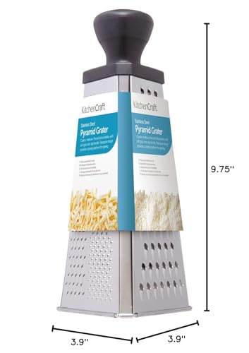 Large Stainless Steel Triangular Box Grater, 26 cm (10"), Silver - view 2