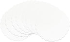 qiqee 6 Inch White Wave Cake Boards Round 15-Packs Circles Rounds Base Food-Grade Cardboard Wave Cake Plate（Thinner But Stronger）