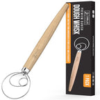 Premium Danish Dough Whisk - Dutch Whisk with Stainless Steel Ring - Danish Whisk for Bread, Pastry or Pizza Dough, 13-inch 1-PACK