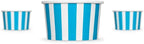 UNIQ 1000-Count 4 oz Striped Paper Ice Cream Cups Blue Color | Disposable Dessert Bowls in Multiple Colors Frozen Dessert Supplies