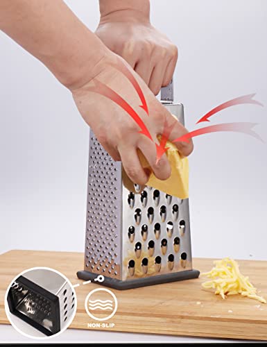 Cheese Grater, 4-Sided Box Grater for Cheese, Vegetable & Fruit - view 5
