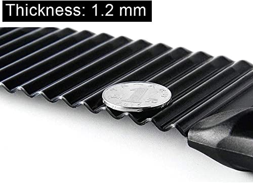 Crinkle Potato Cutter 2.9" x 11.8" Stainless Steel Waves French Fries Slicer Handheld Chipper Chopper, Vegetable Salad Chopping Knife Home Kitchen Wavy Blade Cutting Tool, Black (1 Pack) - view 3