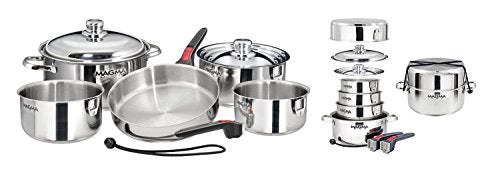 A10-360L-IND 10 Piece Stainless Steel Nesting Cookware Set - view 3