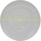 Festcool 2X14-inch Porcelain Circular Platters/Serving Plates, Platter, White, Stackable, Set of 2
