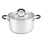 5 Quart Stainless Steel Small Stock Pot with Lid