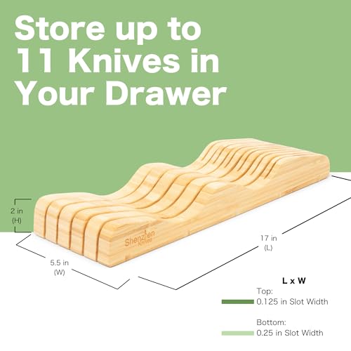 Bamboo In-Drawer Knife Block – 11 Slot, Holds 10-12 Knives - view 5
