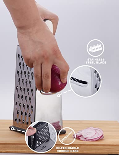 Cheese Grater, 4-Sided Box Grater for Cheese, Vegetable & Fruit - view 6