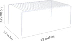 Cabinet Storage Shelf Rack Set of 6, Medium (13 x 9.4 inch) Rustproof Metal Wire Kitchen Cabinet Organizer and Storage, Cupboard Spice Shelf Rack for Plate, Dish, Counter & Pantry Organization