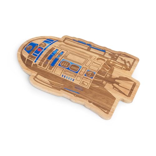 Star Wars R2 D2 16 Inch Cutting Board, Wooden Serving and Charcuterie Board, Kitchen Prep Board with Food Safe Design and Wall Display Feature for Fans, (Parawood) - view 3