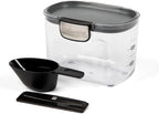 Progressive International ProKeeper+ Clear Plastic Airtight Food Baker's Kitchen Storage Organization Container Canister Set with Magnetic Accessories, 2- Piece Set (Specialty Flour 1.5-Quart)