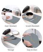Extra Thick Silicone Mats for Kitchen Counter, 23.6"x15.7", Grey - view 6