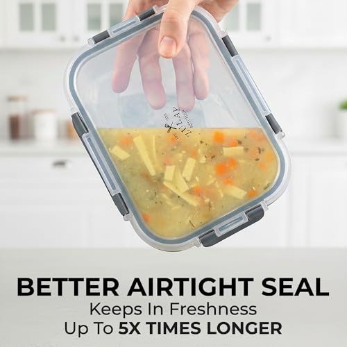 Glass Storage Containers with Lids, Premium BPA Free 36oz - view 3