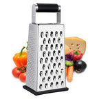 Cheese Grater, 4-Sided Stainless Steel Box Grater, Food Shredder for Cheese, Parmesan, Vegetable