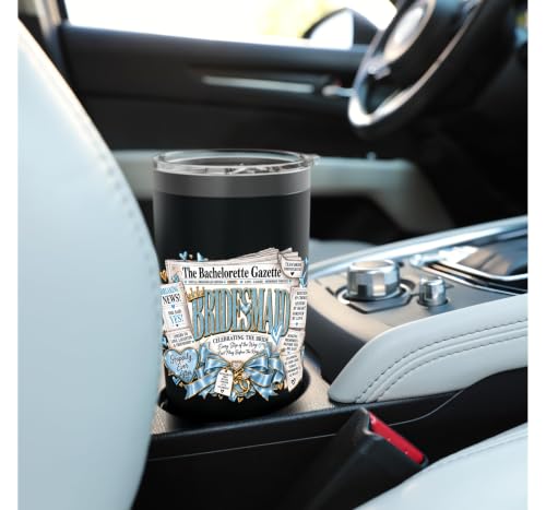 Bachelorette Squad Wedding Newspaper Front Page Girls' Trip Stainless Steel Insulated Tumbler - view 6