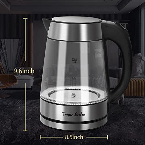 1.7L Electric Tea Kettle, Glass Hot Water Boiler for Tea - view 6