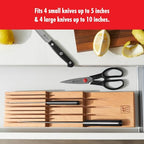 8-Slot In Drawer Knife Block, Beechwood - view 6