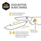 3.5" RazorSafe Replacement 5.0" Boning/Fillet Knife Blades - 6 Pieces plus Blade Storage Box - view 2