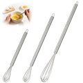 Whisks for Cooking, 3 Pack Mini Whisk for Whisking, 7"+9"+11" Tiny Stainless Steel Wire Whisk Set for Baking, Blending Eggs & Sauces, Heavy Duty Rust Proof