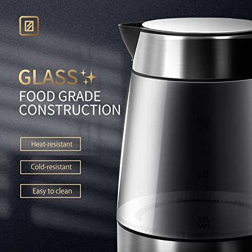 1.7L Electric Tea Kettle, Glass Hot Water Boiler for Tea - view 3