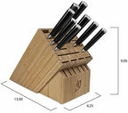 Shun Classic 9 Piece Chef’s Block Set, Includes 7 Shun Classic Knives, Honing Steel and 22-Slot Knife Block, Handcrafted Japanese Knife Set, Damascus Stainless Steel Cladding, Pakkawood Handle