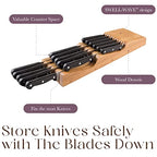 100% Pure Bamboo Knife Drawer Organizer, Knife Block - 16 Slots - view 3