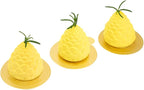 Pastry Tek 8 Cavities Pineapple Mold, 1 Oven-Ready Pineapple Jello Mold - Flexible, Freezable, White Silicone Tropical Fondant Mold, Easy Release, For Baking - Restaurantware