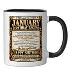 January Birthday King Born January Man Front Page Newspaper Ceramic Mug, Black/White, 11oz - view 2