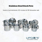 16 Qt Stainless Steel Stock Pot w/Cover, silver, SPS-16 - view 7