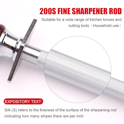 12" Professional Knife Sharpener Fine Honing Rod - view 4