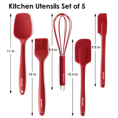 Stainless Steel Mixing Bowls: Metal Mixing Bowl Set with Lids and Handles Non-slip Silicone Bottom Nesting Bowls for Kitchen Set of 3 - Red - view 3