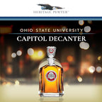 Ohio State Capitol Decanter | 24 OZ Whiskey Decanter for Liquor with Airtight Stopper | Expertly Crafted Pewter Glass Clear - view 2