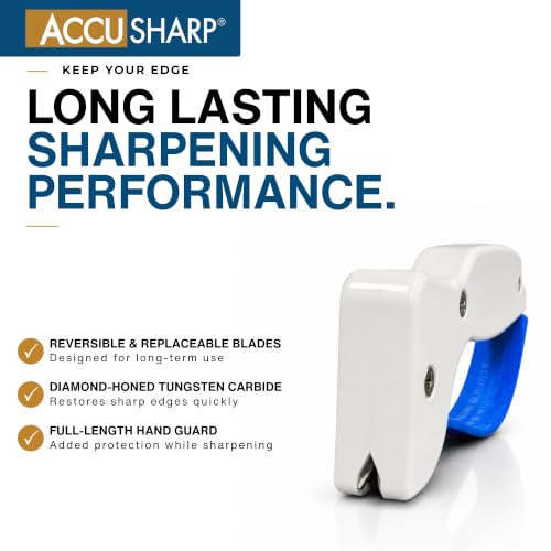Knife Sharpener, Ergonomic Comfortable Handle, Compact & Easy to Use, Restore and Hone Straight & Serrated Knives, White - view 4