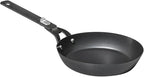 OXO Outdoor Pre-Seasoned Carbon Steel 8" Frying Pan Skillet, Detachable Handle for Easy Storage, Indoor Use, Nonstick with Use, Induction Suitable, Oven & Broiler Safe,Browning, Grill,Sear,Saute,Black