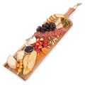 Artisan 30" Acacia Charcuterie Board with Raw Wood Edge, Wooden Cutting Board with Handle, All-Purpose Serving Platter, Decorative and Reversible Serving Plank (Acacia Wood)