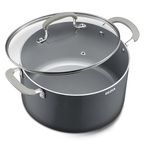 10QT Non Stick Stock Pot with Lid, Ceramic Large Cooking Pot for Soup