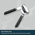 Manual Can Opener, Super Sharp Sandvik 12C27 Blade, Handheld Can Opener with Magnet, Smooth Edge Cut, Soft Grip, Oversized Knob for Seniors & Arthritis, Easy to Use, Black - view 5