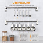 Measuring Cups and Spoons, 18/8 Stainless Steel Measure Set of 12 - view 2