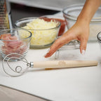 Danish Dough Whisk for Bread Baking, Sourdough, and Pizza Dough, Dutch Whisk, Made in Poland, 11.5-Inch - view 3