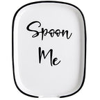 Ceramic Spoon Rest for Stove Top, Large Spoon Holder for Kitchen Counter, White Coffee Spoon Rest, Heat-Resistant Cooking Utensil Rest, Modern Farmhouse Kitchen Décor