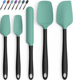 Silicone Spatula Set of 5,High Temperature Resistant, Food Grade Silicone, Dishwasher Safe, for Baking, Cooking (Aqua Green)