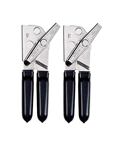 Deluxe Can Opener with Black Grips (Set of 2)