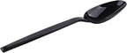 Plastic Spoons Disposable Individually Packaged Spoons Black 7-Inch Commercial Take Away,Super Hard Mass Heavy Individually Wrapped 100 PCS (Pack of 2)