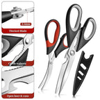 All Purpose Kitchen Shears with Protective Sheath, Heavy Duty 3 Pack Kitchen Scissors with Serrated Blade, Stainless Steel Cooking Scissors for Poultry, Food, Vegetables - view 3
