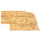 Destination Nebraska State Shaped Cutting Board