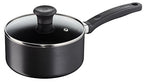 Tefal Essential 5-Piece Non-Stick Cookware Set: 3 Saucepans (16/18/20CM) with Lids, 2 Frying Pans (20/24CM), Compatible with All Hobs Except Induction Black - B472S545 - view 5