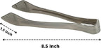 PARTY BARGAINS 8.5 Inches Plastic Serving Tongs, 6 Pack, Premium Quality & Heavy-Duty Silver Plastic Tongs for BBQ, Salads, Grilling, Buffets, & Kitchen